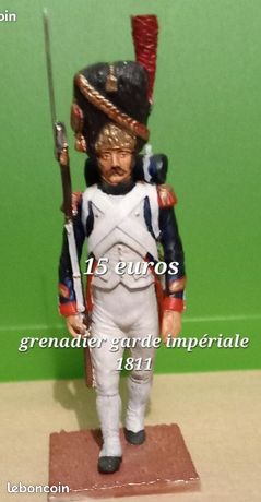 Figurine Grenadier Garde Bagage Fusilier Miniature MHSP Atlas Napoléon