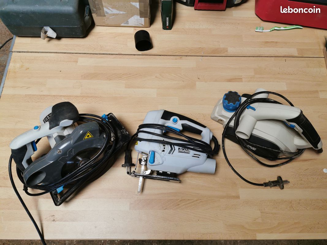 Lot 3 outils filaires Mac Allister : Rabot 900W + Scie sauteuse 600W + Scie circulaire (image 15)