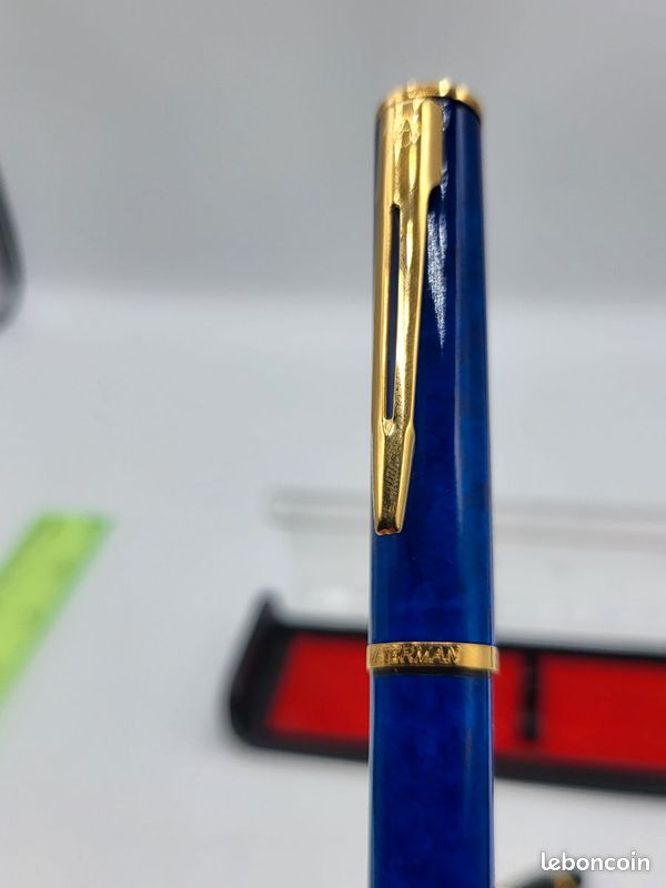 #XO - Coffret 2 stylos plume Waterman & Lip noir bleu finitions dorées vintage (image 8)