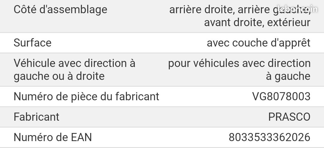 Poignée de porte PRASCO neuve (image 2)