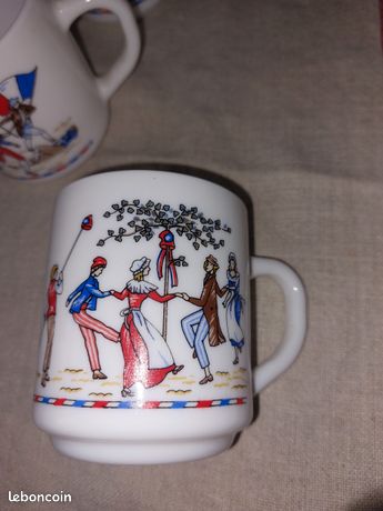 Lot De 3 Mugs Arcopal – Bicentenaire Révolution Française – Multicouleur – Occasion