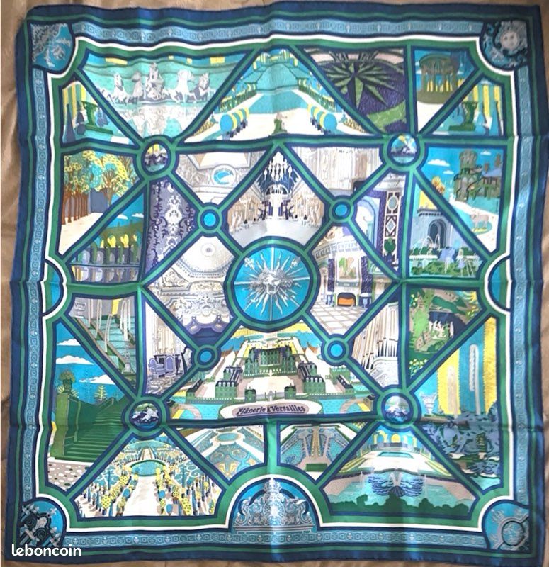 Foulard Hermes 90x90 Flânerie à Versailles (image 1)