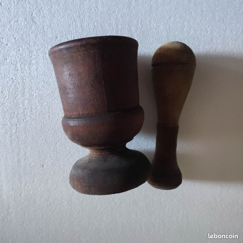 Mortier et pilpon en bois (image 2)