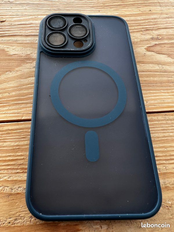 Coque IPhone 15 Pro Max bleu foncé (image 1)
