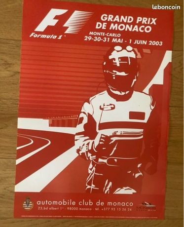 Grand Prix F1 de Monaco 2003 Affiche originale Editions