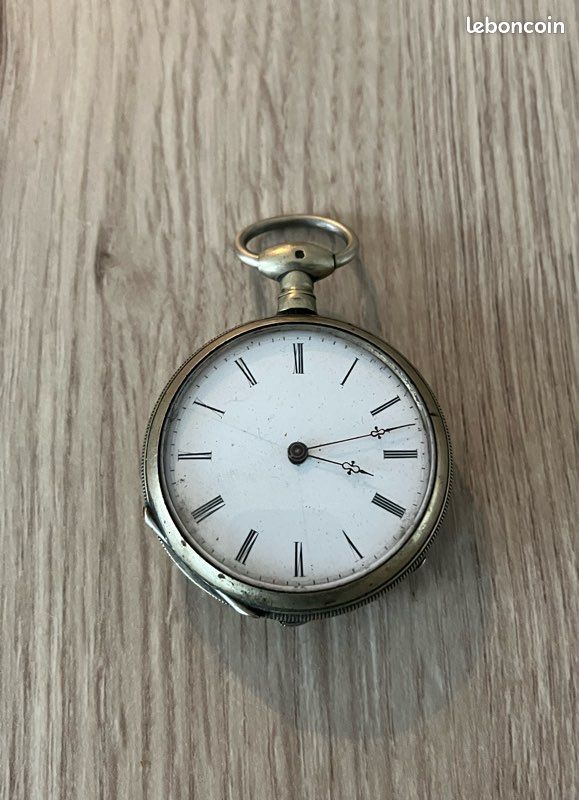 Montre Gousset Ancienne En Argent Massif - Fonctionne - Mécanique Manuelle