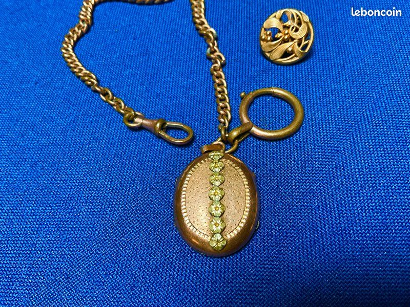 Chaîne De Montre à Gousset Ancienne - Longueur 25 Cm - Occasion - Adulte Unisexe