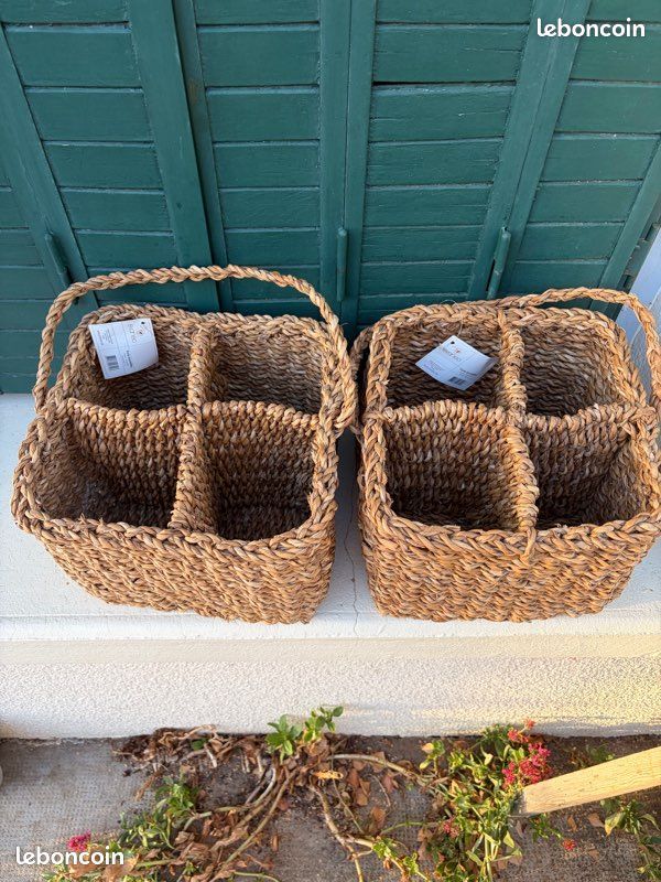 NEUFS Lot 2 paniers porte-bouteilles (image 3)