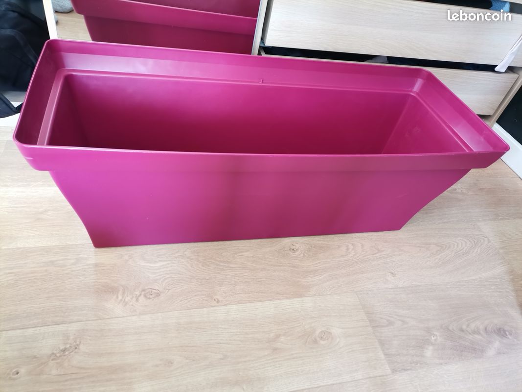 Poetic Roméo Jardinière Fenêtre Avec Support Métallique – Griotte, 2L, Résistante Gel & UV
