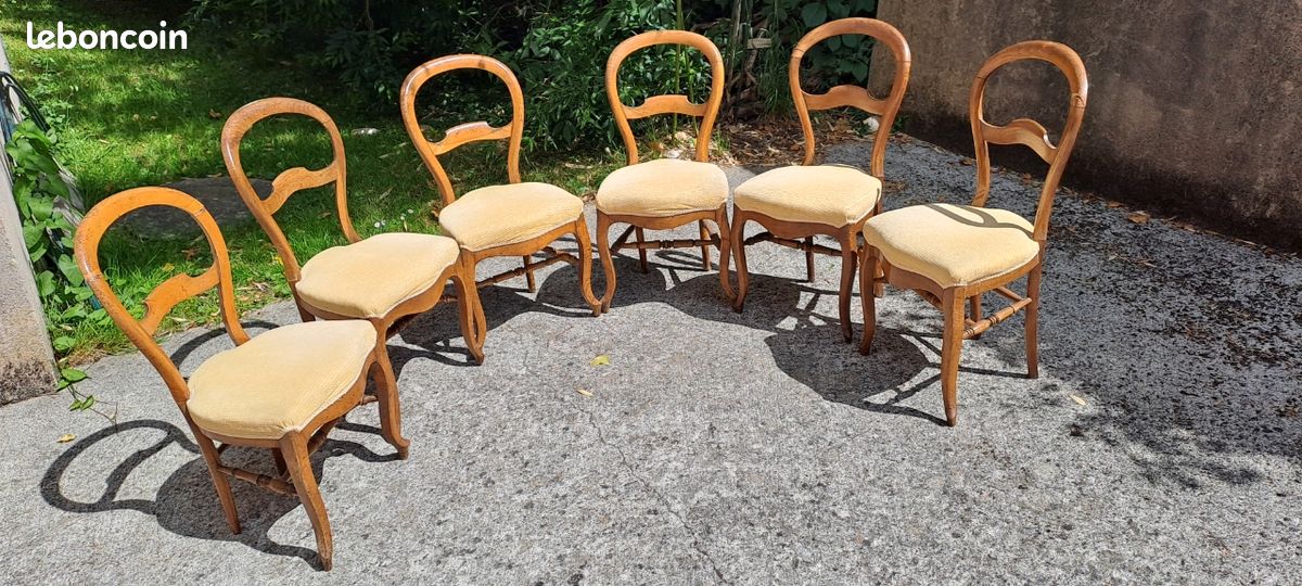 Chaises anciennes (lot de 6) (image 1)
