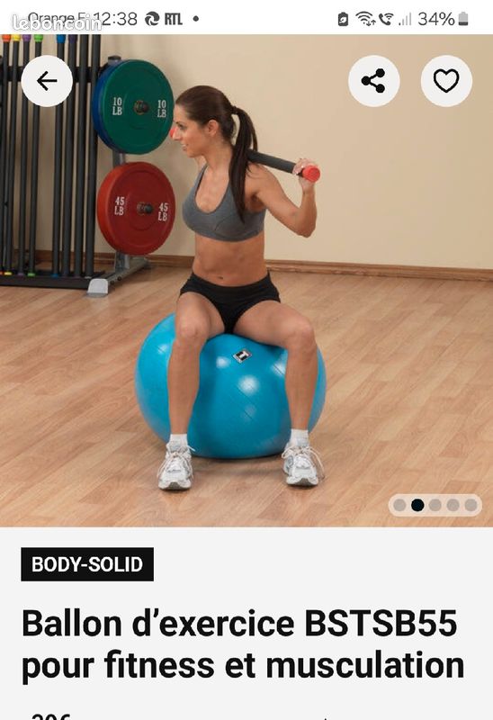 Ballon De Fitness Anti-Éclatement - Ballon D'Exercice Avec Pompe À Main