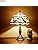 MIAOKE Lampe Tiffany, Vintage Fleur Vitrail Style Table Lampe, Chambre Lampe Art Deco Vintage Lampe De Salon Sur Table, Ampoule E27 NON Fournie (Feuilles Fleur) [Classe énergétique F] (image 4)