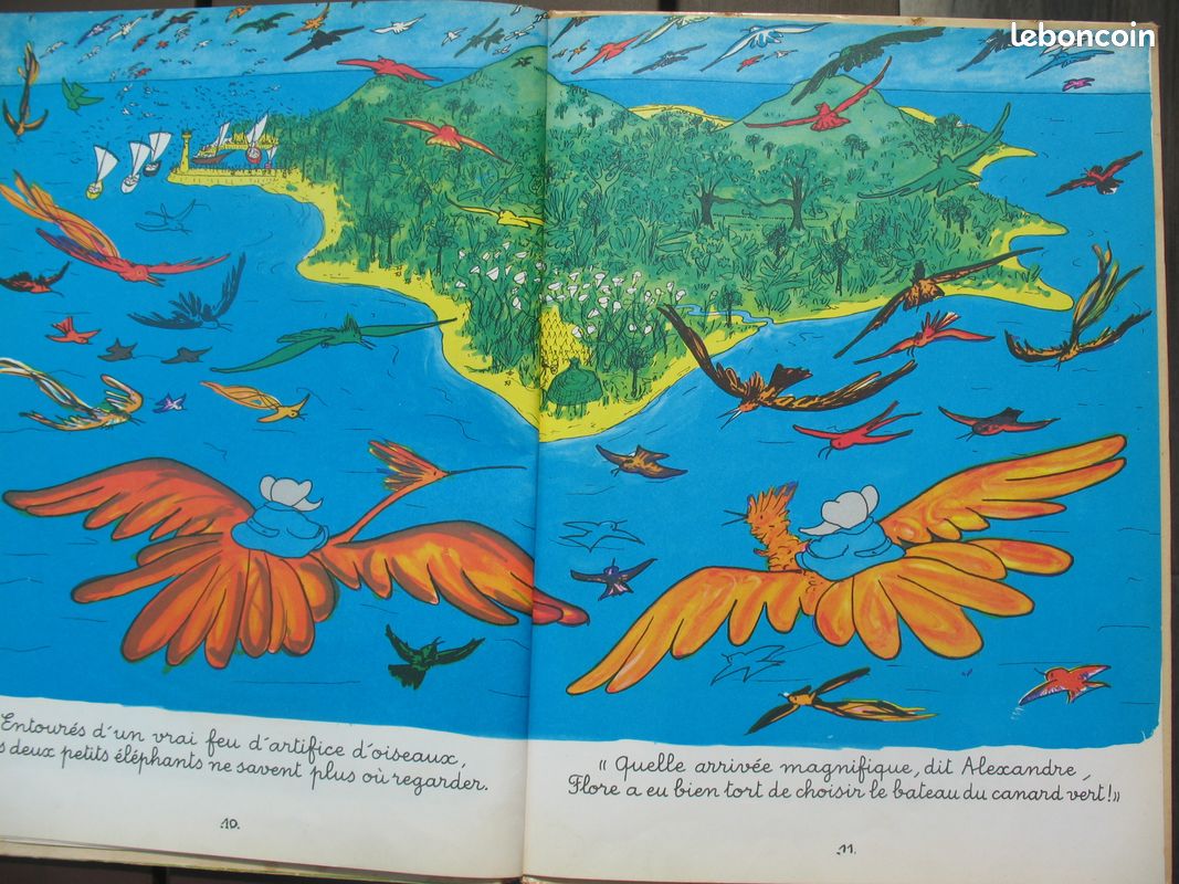 BABAR dans l'ile aux oiseaux --- BABAR et la planete molle ---- GRANDS ALBUMS HACHETTE (image 6)