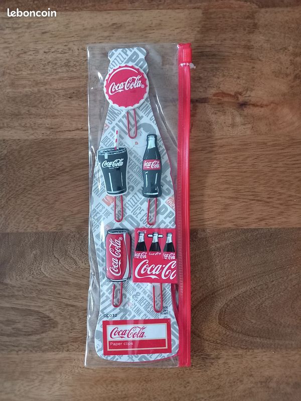Lot de 5 Badges sur trombones Coca Cola 27x7cm (image 1)