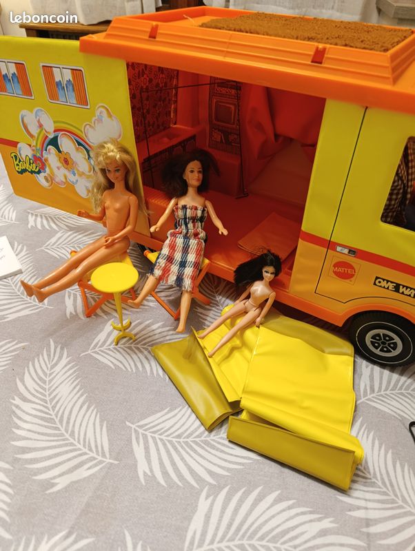 Barbie Country Camper Van vintage 1970 camping-car camping-car Mattel