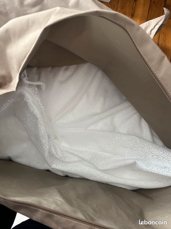 Pouf géant JUMBO BAG – Couleur Beige / Taupe – Bon état (image 5)