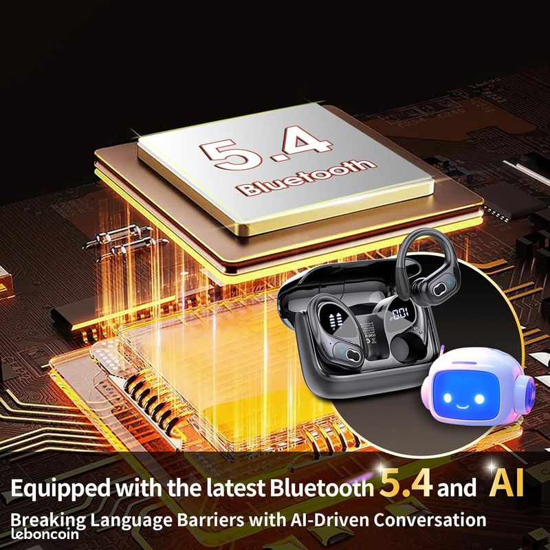 AI Traducteur Vocal Instantané 48H - Écouteurs Traducteur 164 Langues Bluetooth 5.3 3-en-1 Pour Voyages