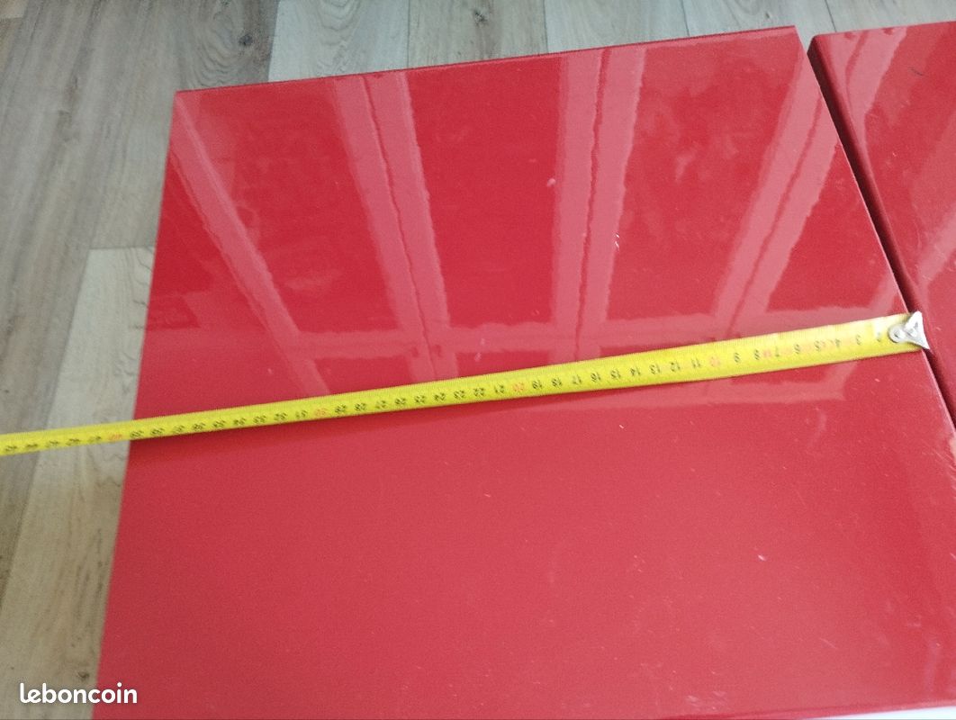 Porte façade de tiroir rouge verni Ikea pour caisson metod (image 8)