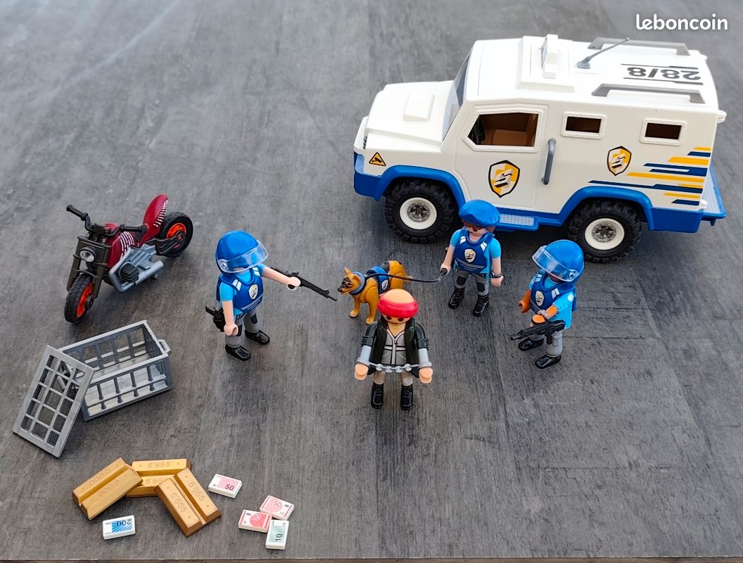 Playmobil 9371 - Sécurité De Transport Blindé (Ville En Action) - Figurines Et Accessoires NEUFS