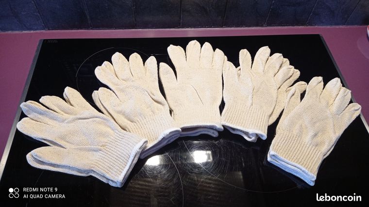 Gant Ménage-vaisselle,Gants En Coton Blancs,12 Paires,pour Eczéma