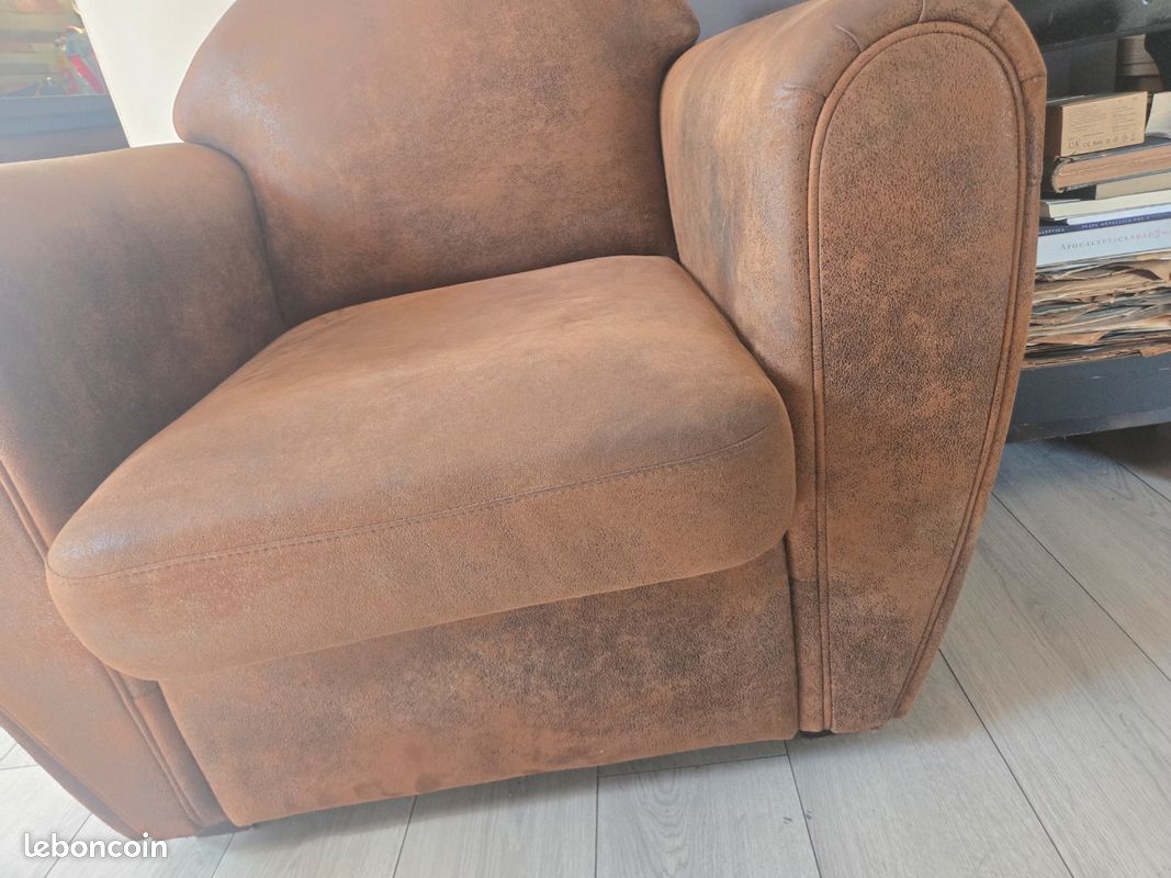 Fauteuil club VICTORY III style Chesterfield – comme neuf (image 6)