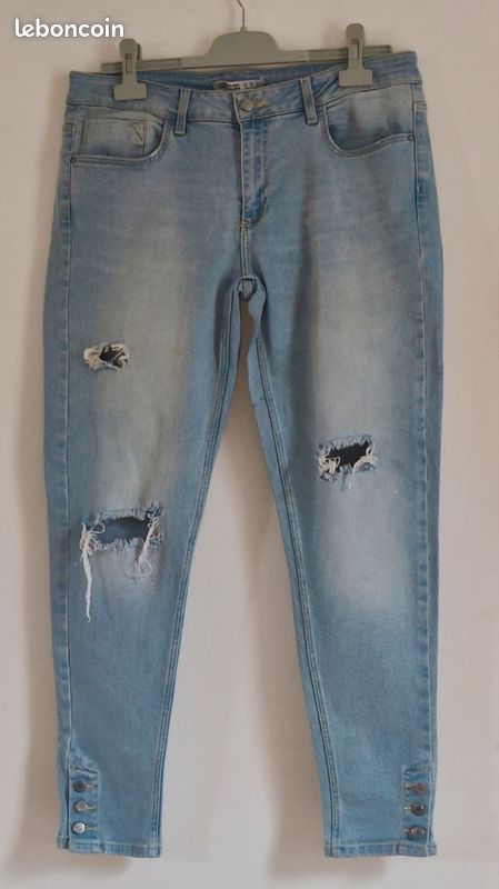 Jean ZARA Femme Taille 42 Mom – Bleu, Très Bon état D'occasion