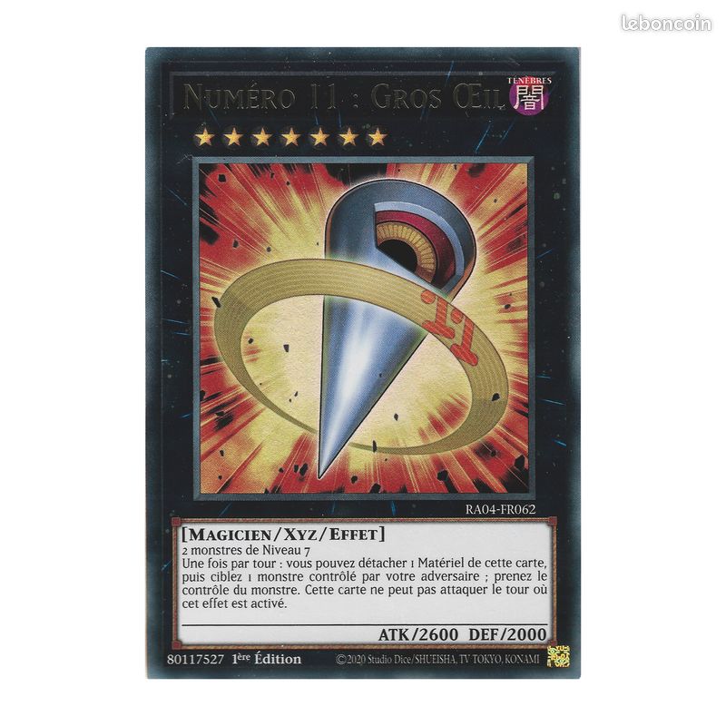 Carte Yu-Gi-Oh 🇫🇷 Numéro 11 : Gros Œil RA04-FR062 UR Ultra Rare (image 1)