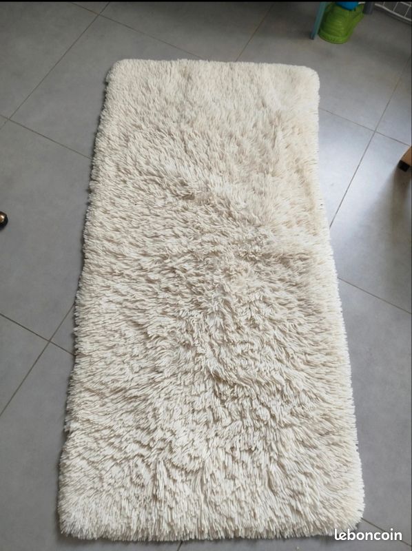 Tapis crème shaggy 80x160 (image 2)