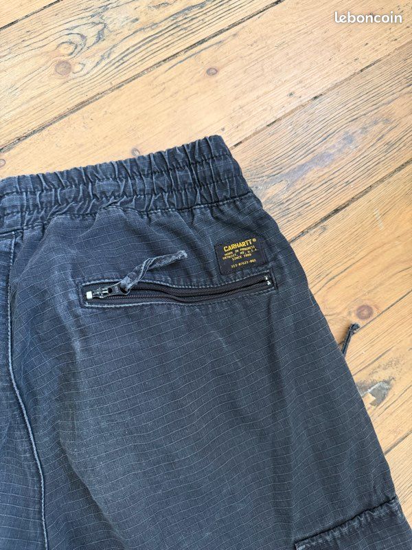 Pantalon Carhartt WIP Cargo Jogger ripstop noir faded (image 2)