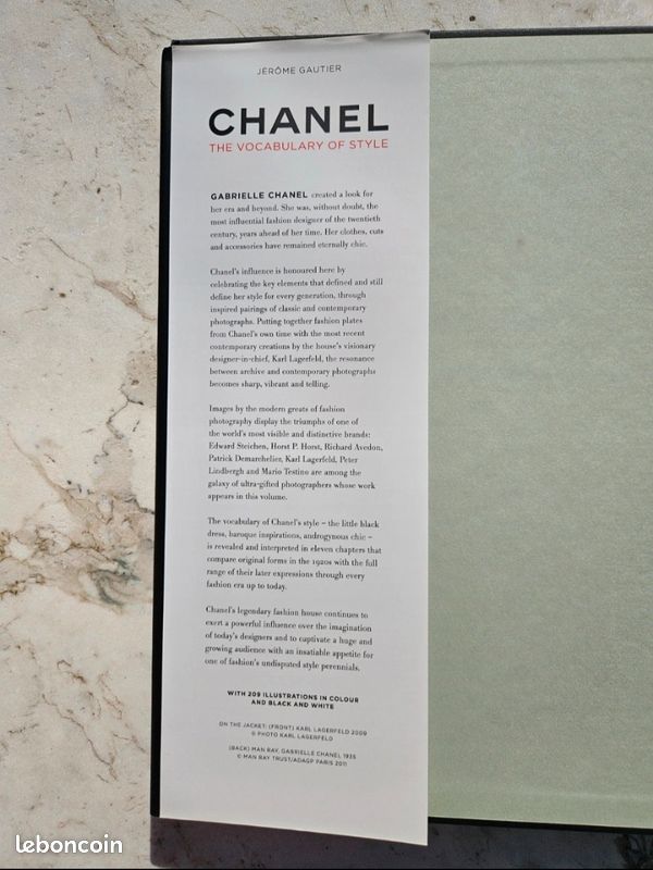 Livre de mode Chanel Vocabulary of style Livres