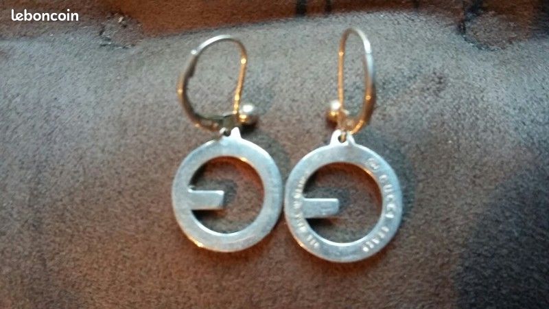 Boucles d'oreilles GUCCI argent massif 925 (image 4)