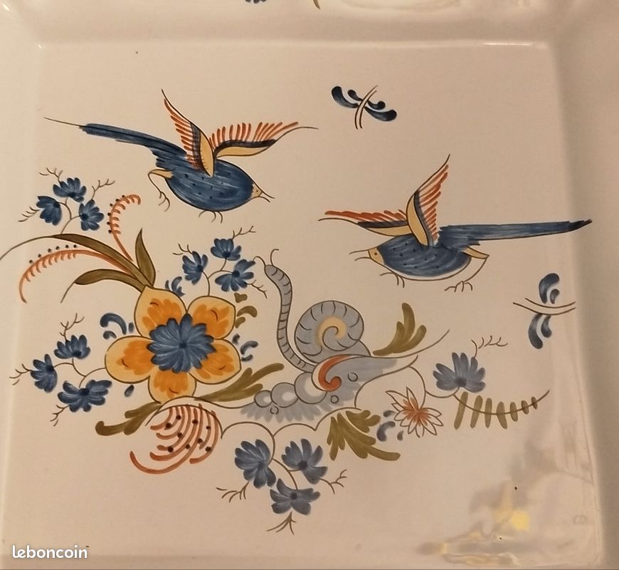 Lot De 2 Taies D'oreiller Pottery Barn, 18x18, Crème, Broderie Oiseau Sur Branche
