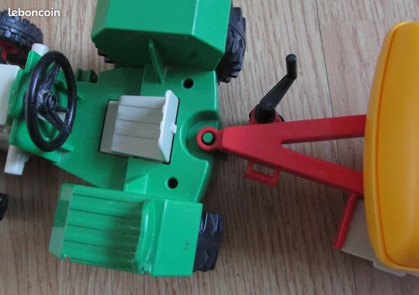 1978 Geobra Playmobil System 3502 Citerne Herse et Pelle pour Tracteur