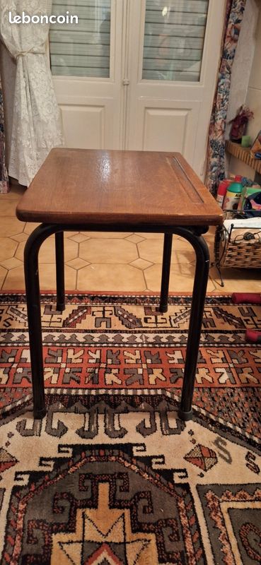Ancien petit bureau écolier avec tiroir (image 3)
