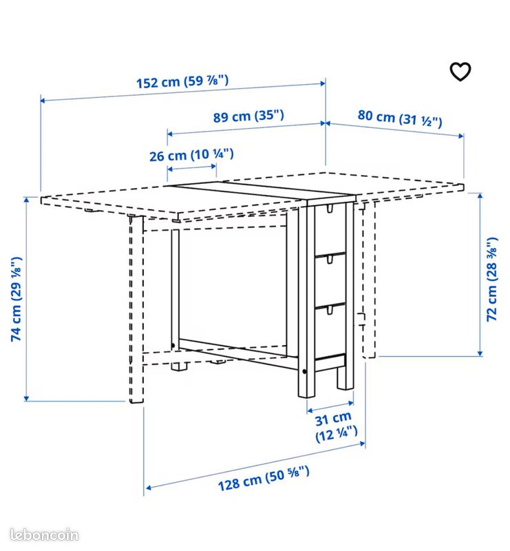 Table Ikea Norden neuve (image 5)