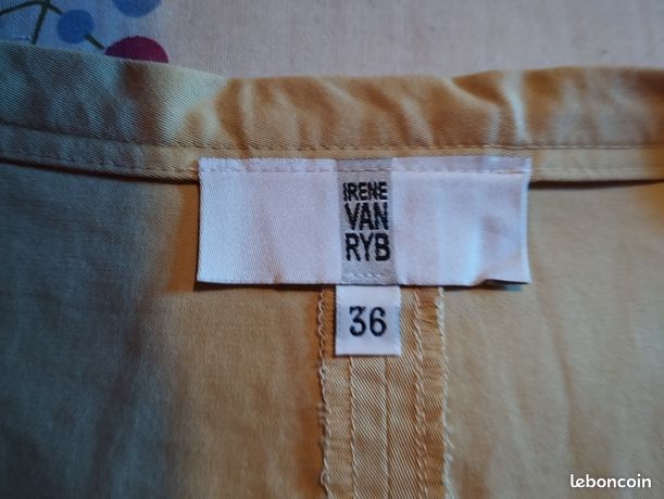 Jupe Longue Évasée Vintage Des Années 90 Par IRENE VAN RYB - Taille 36 Blanche - Occasion Bon État