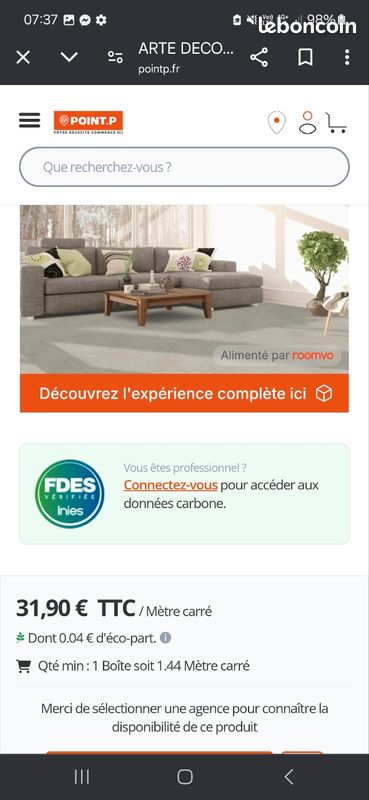 Carrelage 60x60 beige neuf (image 3)