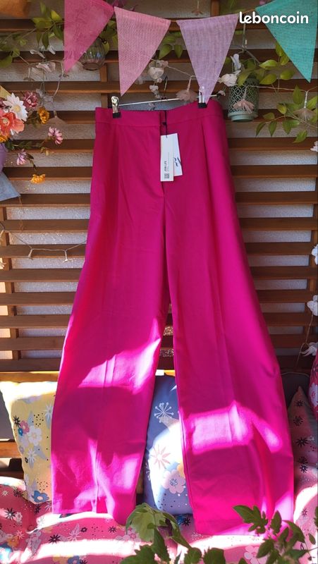 Pants PantalÃ³n Fucsia Zara Pantalones Palazzo Pantalon Zara