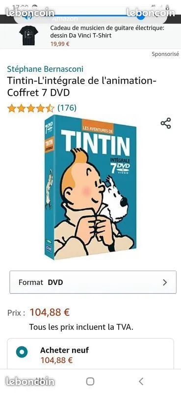Coffret integral tintin des 21 aventures neuf sous film (image 1)