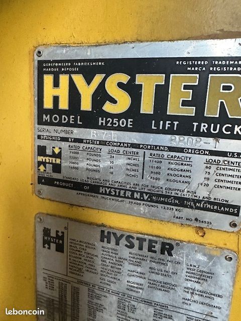 Hyster H250E (image 7)