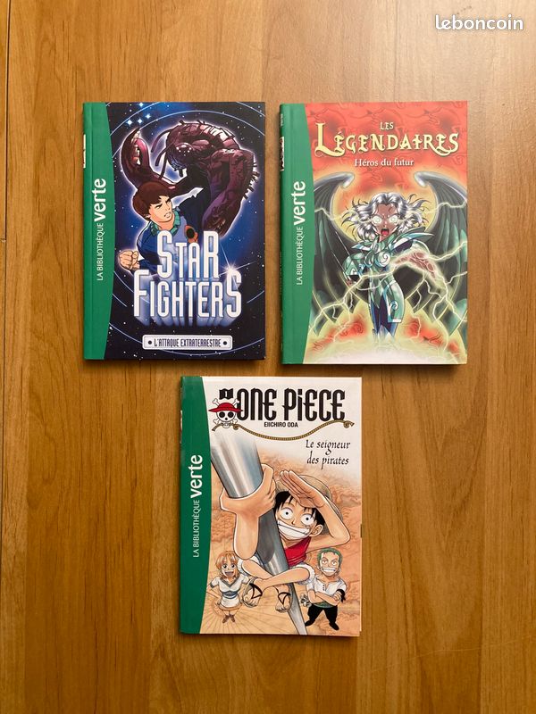 Lot de 3 livres Star Fighters / Les Légendaires / One piece / La Bibliothèque verte (image 1)