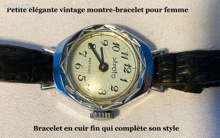 Petite élégante vintage montre-bracelet pour femme Montres Bijoux