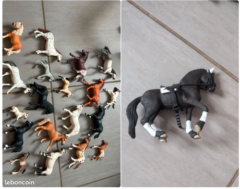 Grand lot chevaux & poulains Schleich + cheval équipé (image 1)