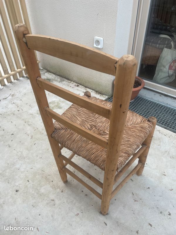 Chaise paysanne en paille (image 5)