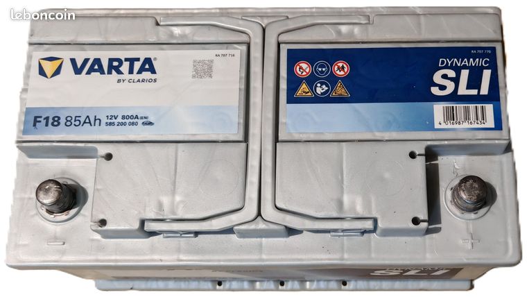 Batterie Voiture Varta Silver Dynamic F18 - 12V 85Ah 800A - Polarité Droite