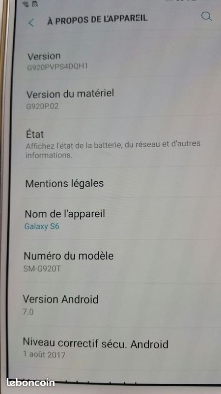 Téléphone Samsung S6 (image 3)