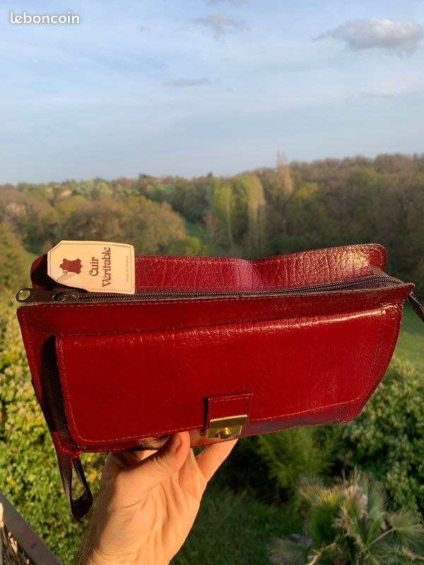 Pochette en cuir véritable made in france (image 2)