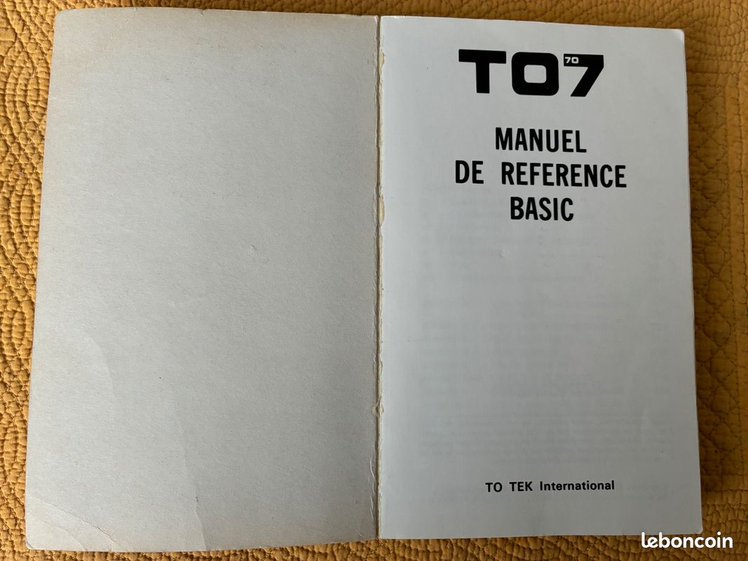 Livre Thomson TO7 – La Conduite Du TO7 – Manuel Ordinateur Vintage, Occasion