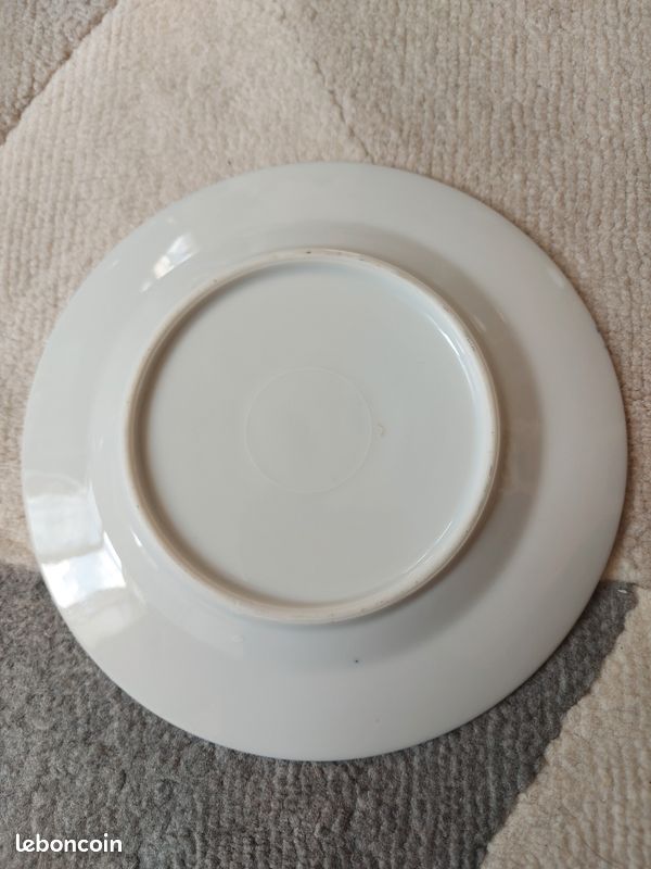 Assiette sole bleu porcelaine japonais vintage (image 2)