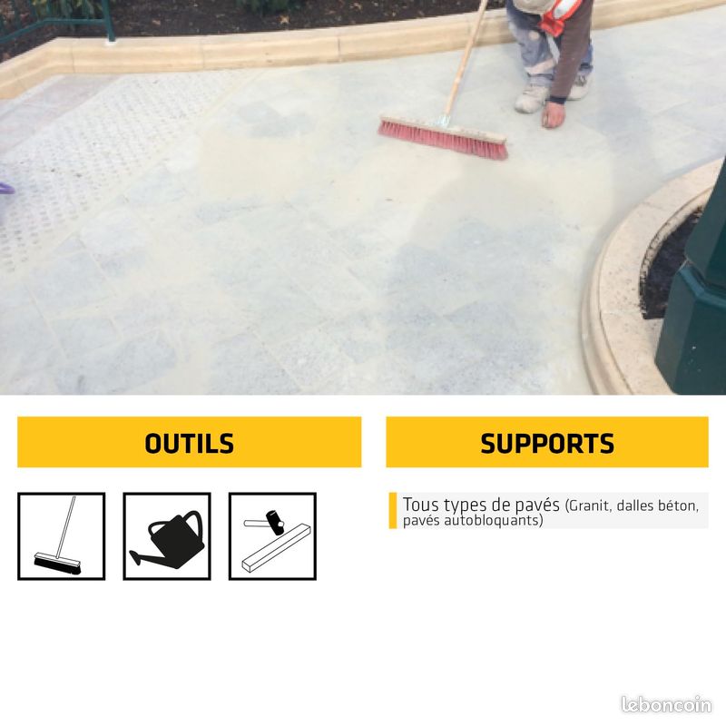 SIKA - Sable polymère pour remplissage des joints de pavé et dalles - Sika FastFix 131 Ton sable - Tous types de pavés - Application facile - Ne tâche pas et ne décolore pas les pavés - 20kg (image 2)